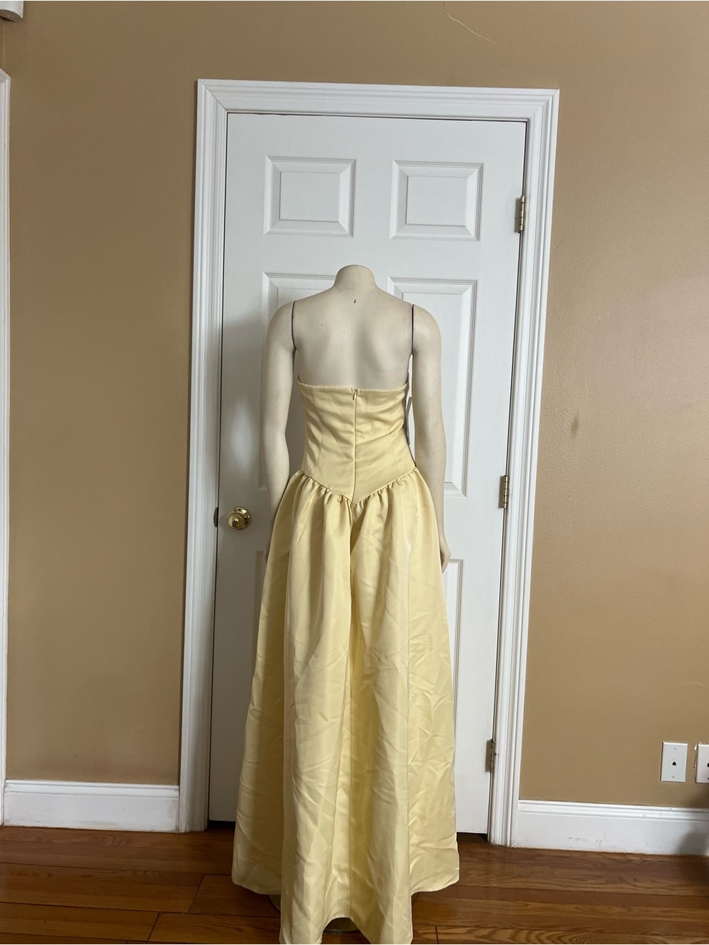 Princess Polly Soft Bloom Drop Waist Strapless Maxi Dress Yellow - Picture 14 of 16